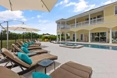 Relax on sun loungers
