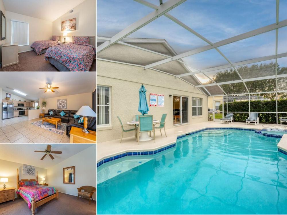 Vacation home near Disney managed by Orlando Rent a Villa, Screened in private pool home with spa