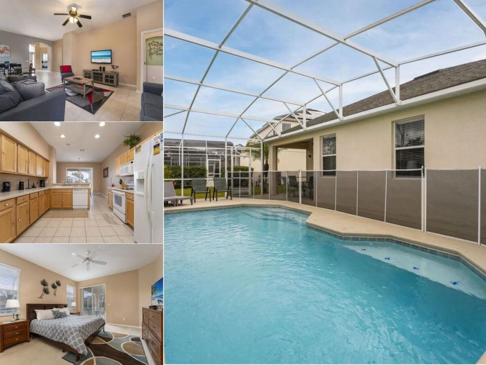 Vacation home near Disney managed by Orlando Rent a Villa, screened in pool home