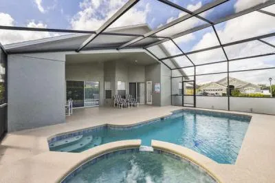 Spacious pool area