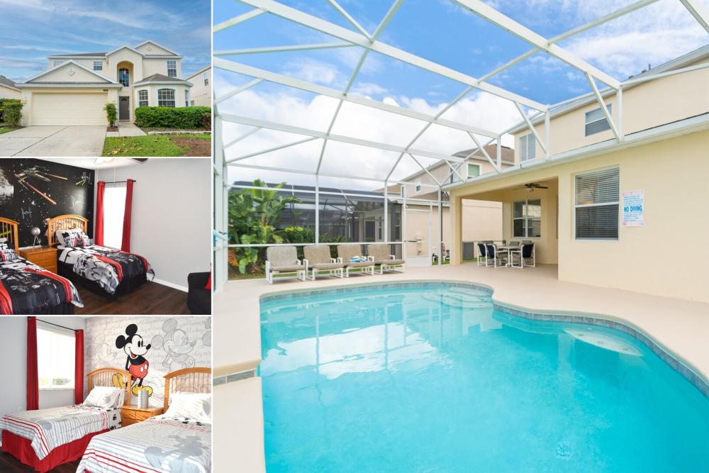 Vacation home near Disney managed by Orlando Rent a villa with screened in private pool