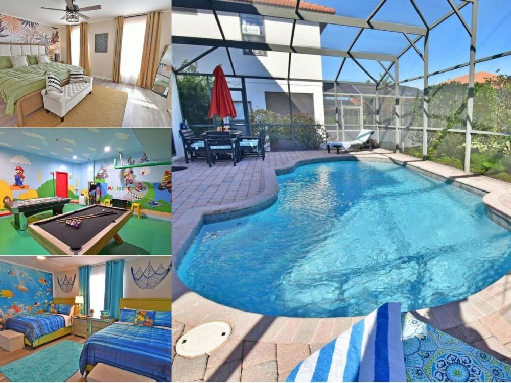 Vacation rental near Disney managed by Orlando rent a villa with a screened in private pool