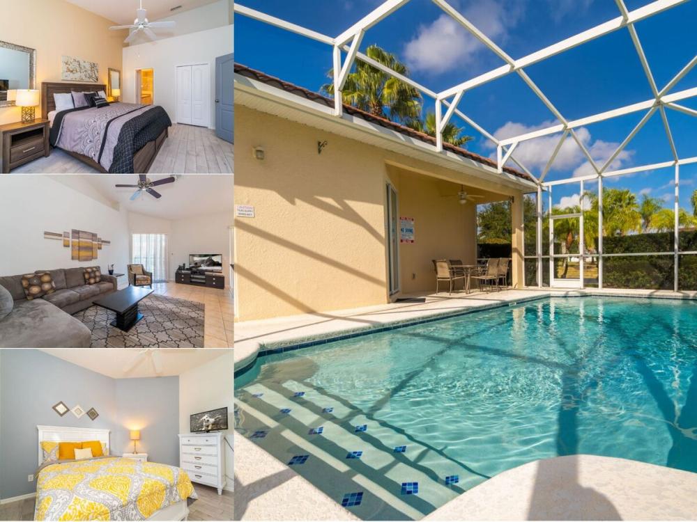Vacation rental near Disney managed by Orlando rent a villa with a screened in private pool
