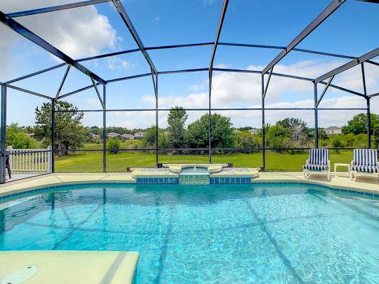 View of pool and view