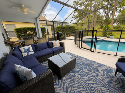 Pool seating area