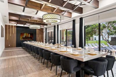 Huge dining room with seating for 32