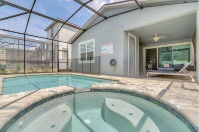 Pool area showing spa and pool
