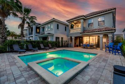Go for a night swim in your own private pool and spa