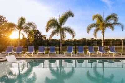 Take in gorgeous sunsets from your private patio