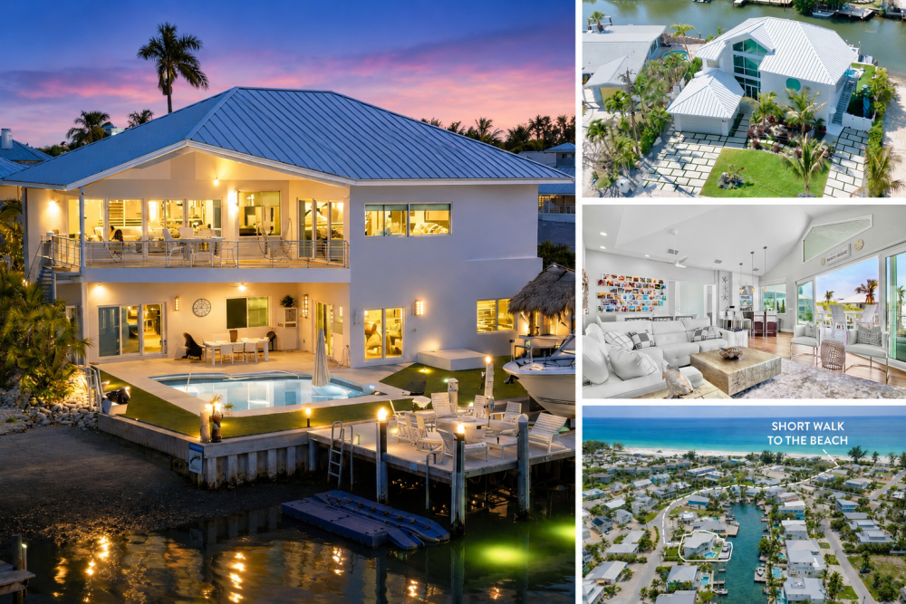 Welcome to Island Life Villa, located on the beautiful Anna Maria Island! This 5-bed, 4-bath villa is 3,338 sq. ft, main house and with attached guest residence, and a pool with the view of the bay.