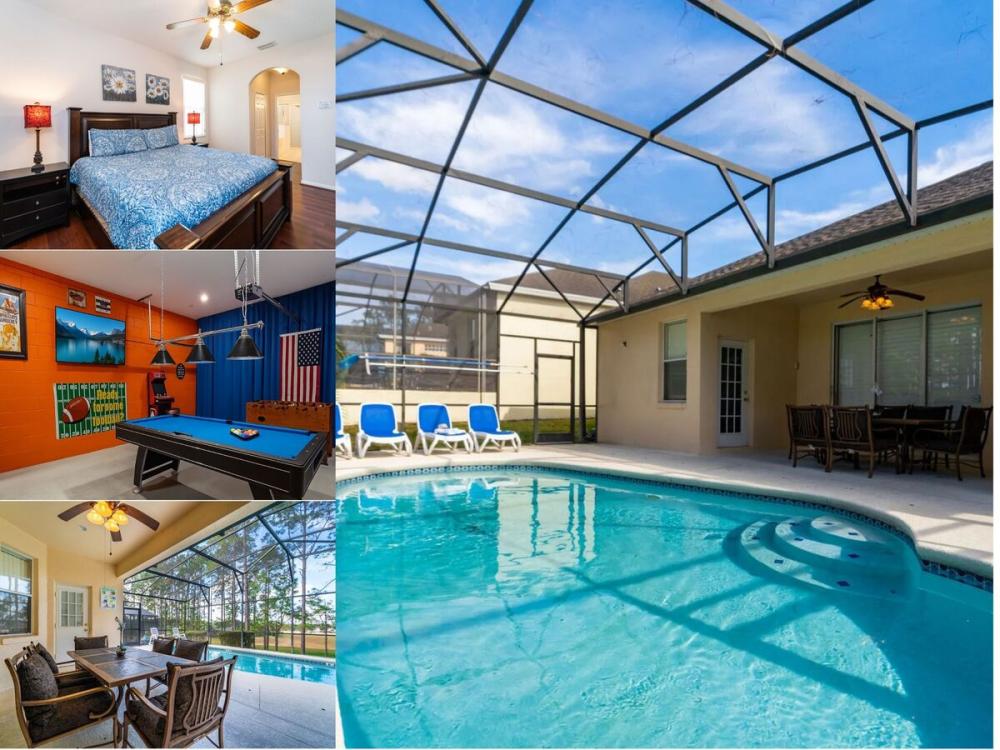 Vacation rental near Disney managed by Orlando rent a villa with a screened in private pool