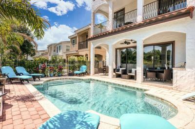 Enjoy a refreshing swim in the private pool