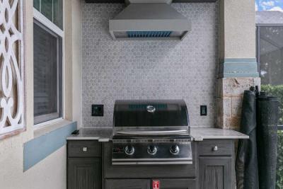 Grill up some burgers on the outdoor grill!