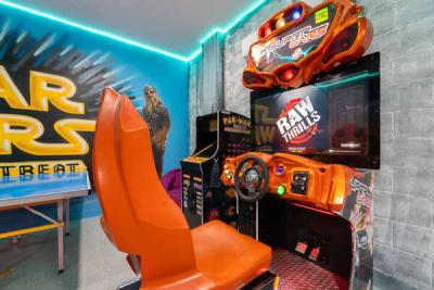 Racing game in games room