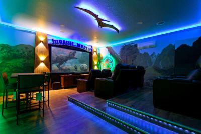 Dinosaur themed movie room