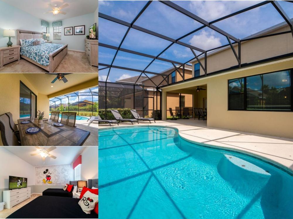 Vacation rental near Disney managed by Orlando rent a villa with a screened in private pool