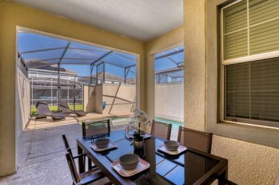 Outdoor dining table with seating for 6