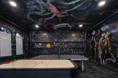 Galaxy themed games room