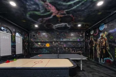 Galaxy themed games room