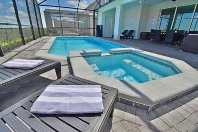 Alternate view of pool and spa