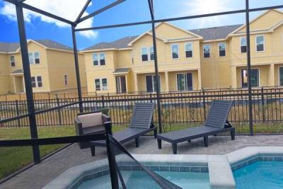 Screened in private pool area
