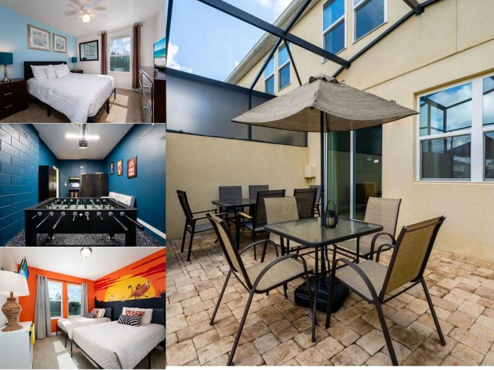 Vacation rental near Disney managed by Orlando rent a villa with a screened in private patio area