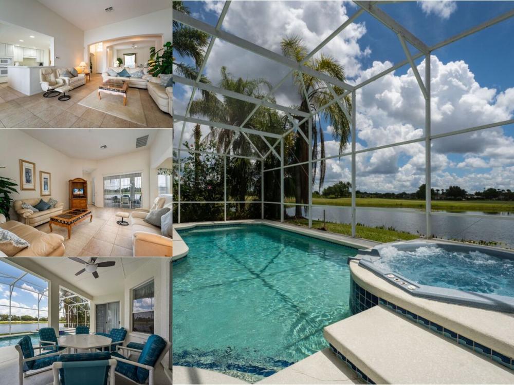 Vacation rental near Disney managed by Orlando rent a villa with screened in private pool and spa