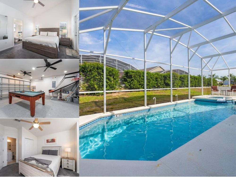 Vacation rental near Disney managed by Orlando rent a villa with a screened in private pool and spa