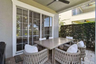 Dine al fresco under the covered lanai.