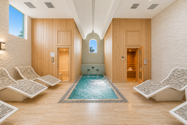 Rejuvenate in the sauna within our fitness center, offering a serene escape to relax your muscles and enhance your wellness routine