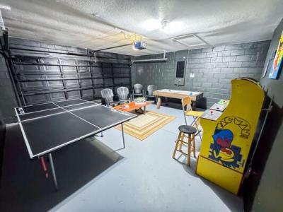Games room showing Ping Pong table, Air Hockey table, and Arcade games.