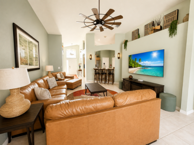Living room showing TV